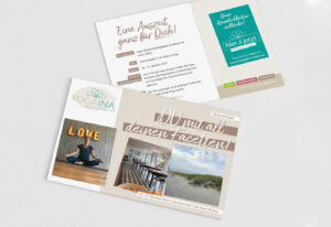 Flyerdesign für YOGAINA - "Du mit all deinen Facetten!" – Retreat 2022