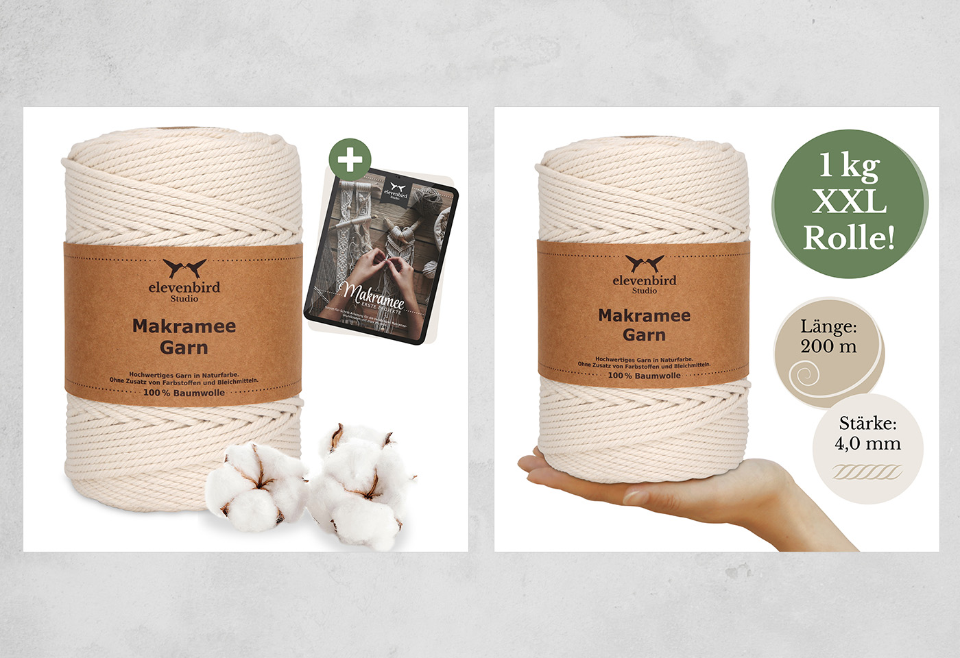 Produktbild-Erstellung II für "Makramee Garn" – Elevenbird Stuio