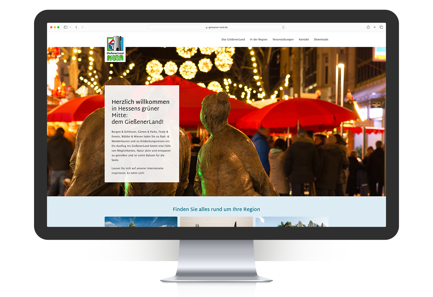 Wordpress-Website für Tourismus im Landkreis Gießen (LKGI) – www.giessener-land.de inklusive responsivem Webdesign